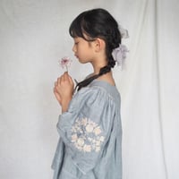 Marine tunic blouse -shadow blue-