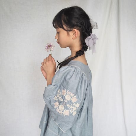 Marine tunic blouse -shadow blue-