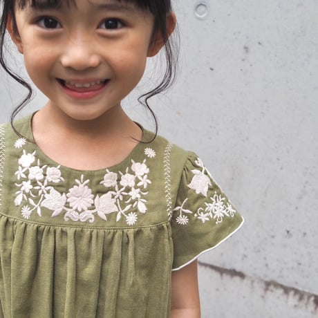 Poppy dress -Olive green-