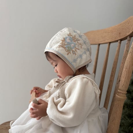 Petite bonnet -ciel beige-