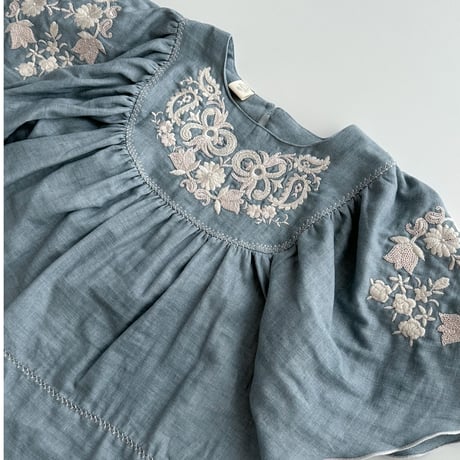 Marine tunic blouse -shadow blue-