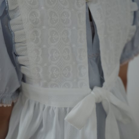 Bibi ruban apron dress -snow-即納品