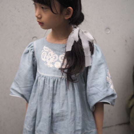 Marine tunic blouse -shadow blue-