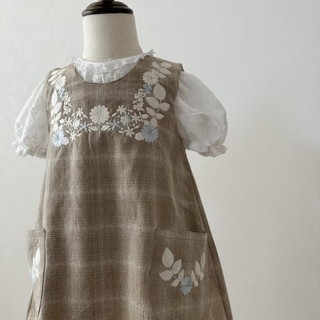 pinafore dress-milk tea-