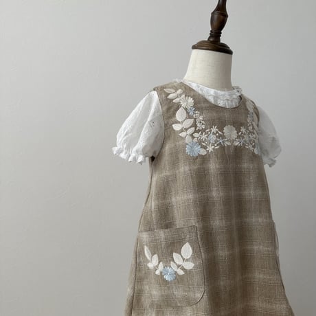 pinafore dress-milk tea-