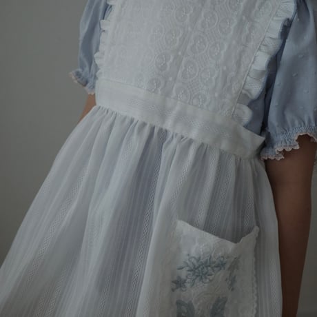 Bibi ruban apron dress -snow-即納品