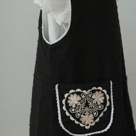pinafore dress -noir-