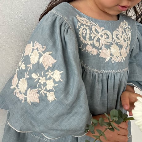 Marine tunic blouse -shadow blue-