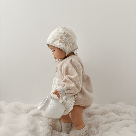 Petite bonnet -ciel beige-
