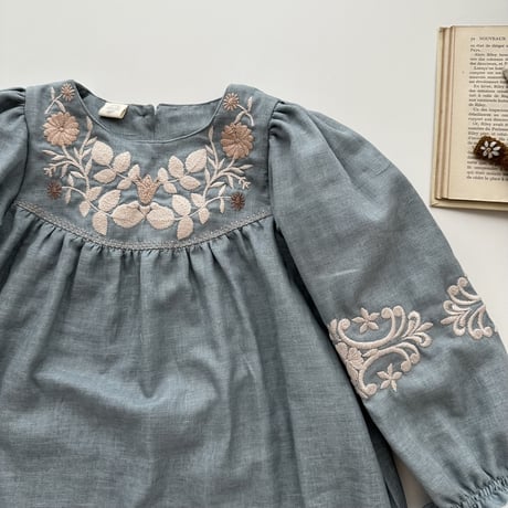 Jasmine dress -grayish blue-
