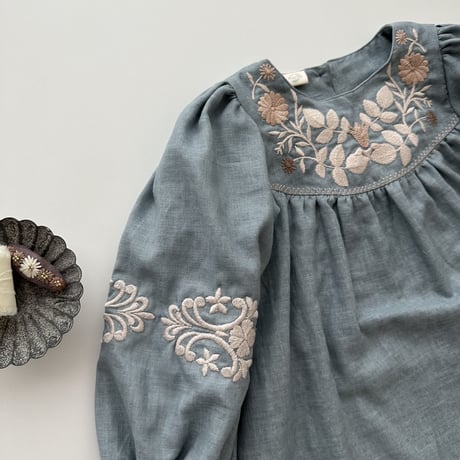Jasmine dress -grayish blue-
