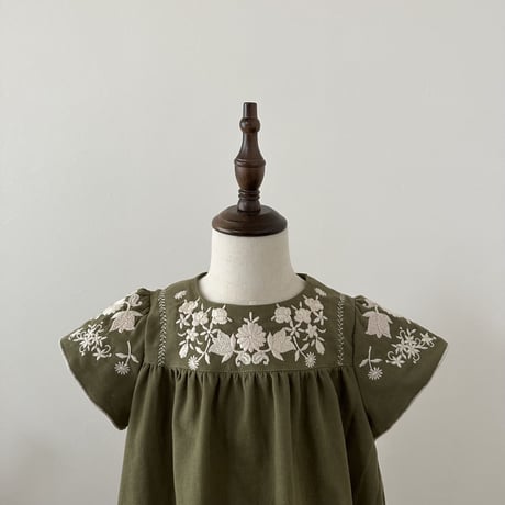 Poppy dress -Olive green-
