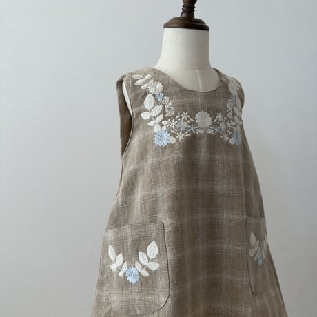 pinafore dress-milk tea-