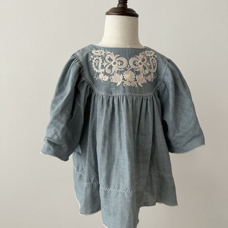 Marine tunic blouse -shadow blue-