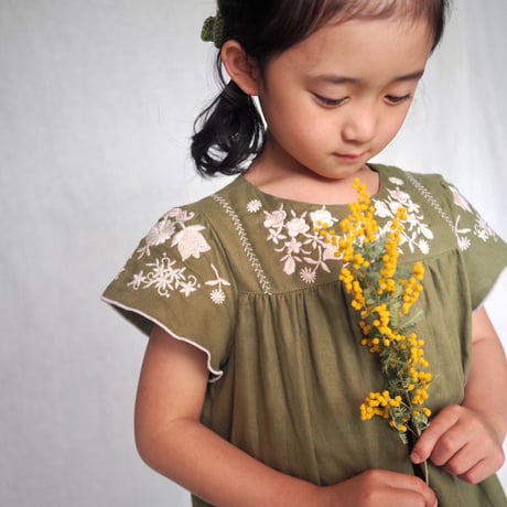 Poppy dress -Olive green-