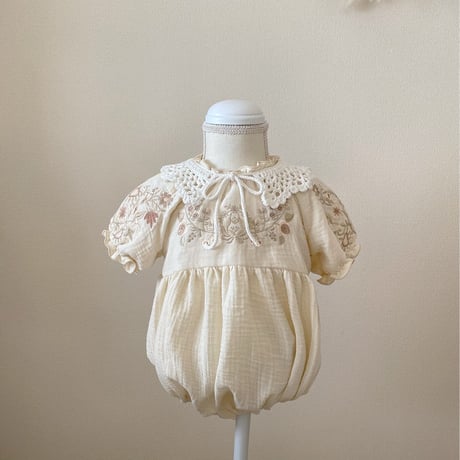 Sophie romper / half sleeve / vanilla