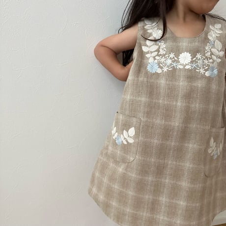 pinafore dress-milk tea-