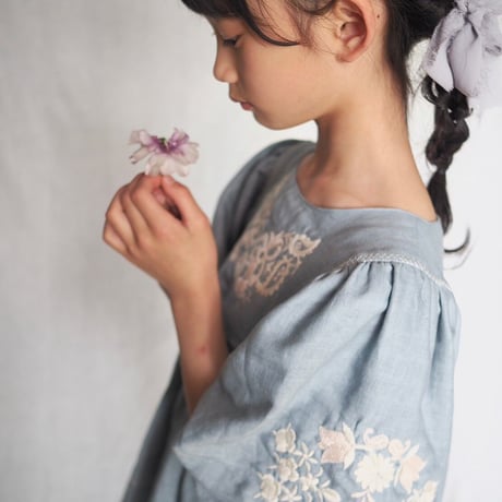 Marine tunic blouse -shadow blue-