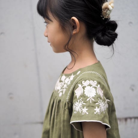 Poppy dress -Olive green-