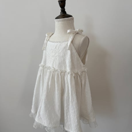 Émilie shoulder ribbon top-etoile white
