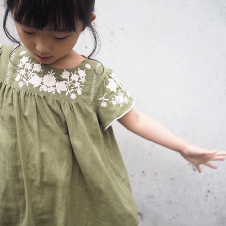 Poppy dress -Olive green-