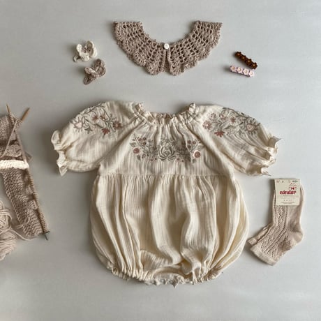 Sophie romper / half sleeve / vanilla