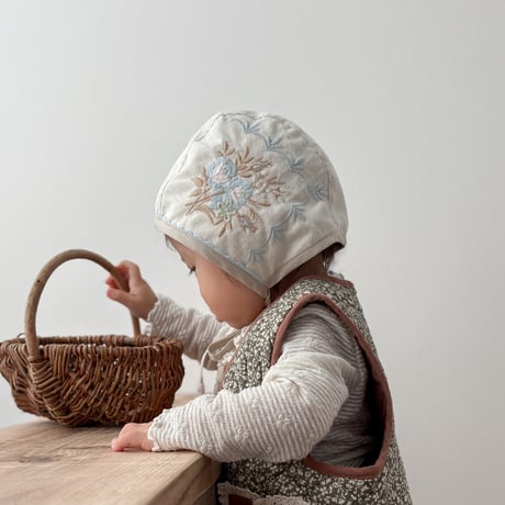 Petite bonnet -ciel beige-