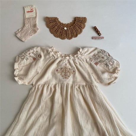 Sophie dress / half sleeve /vanilla