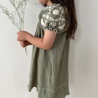 Sarah dress -garden green-