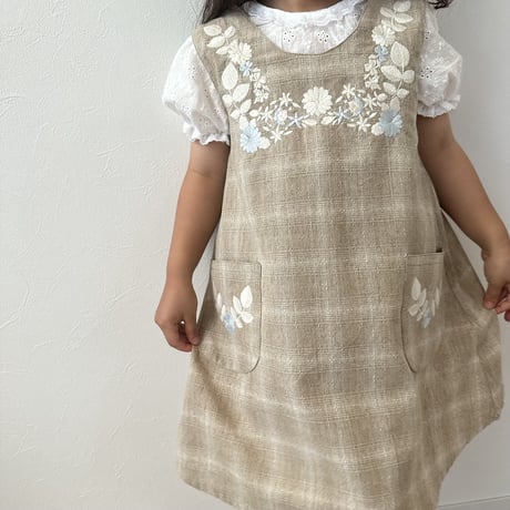 pinafore dress-milk tea-