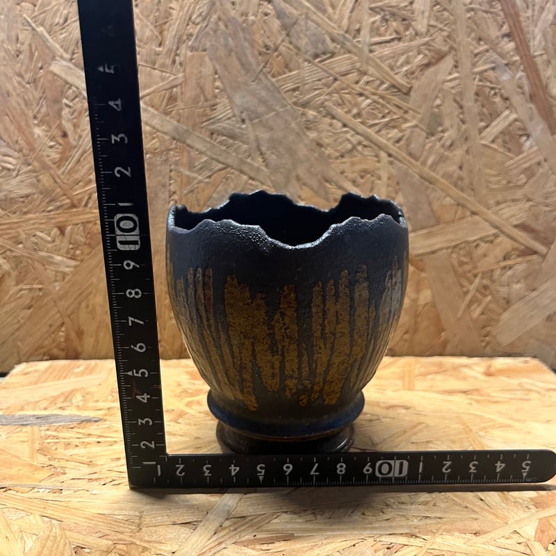 淡海陶芸研究所 植木鉢 泥象嵌筒鉢 | GREEN LUCK