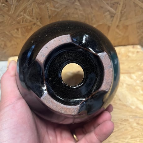 伝市鉢　コウロ型　4号　丹波黒