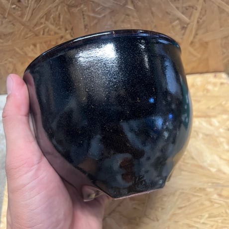 伝市鉢　コウロ型　4号　丹波黒