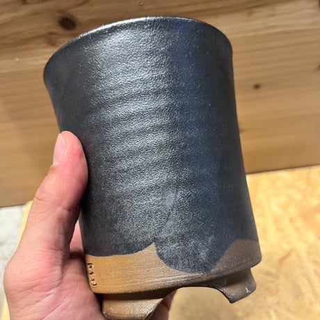 伝市鉢　穴窯　シャジン型　３.5号