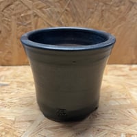 伝市鉢　大道型　3号　黒艶消し