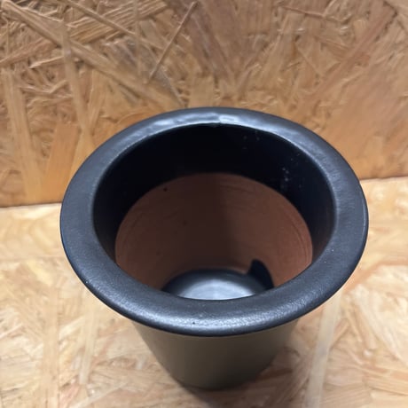 伝市鉢　型ラン型　3号　黒艶消し