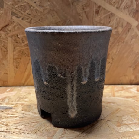 かみ山陶器　信楽焼　植木鉢