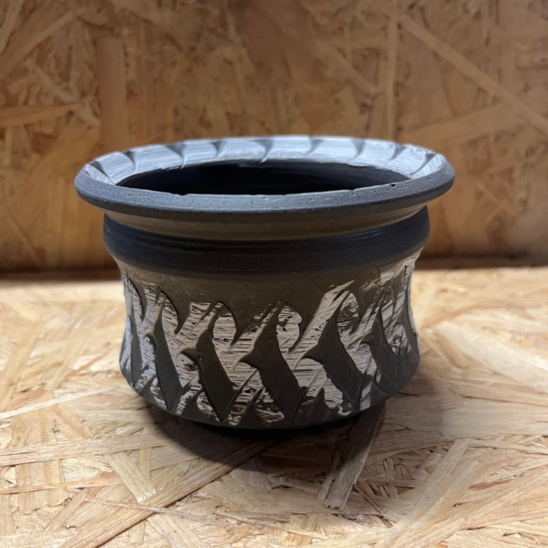 保田修作 刻紋 コラボ陶器 粉引き鉢 保田修作 刻紋 コラボ陶器 粉引き鉢 保田修作 刻紋 コラボ陶器 粉引き