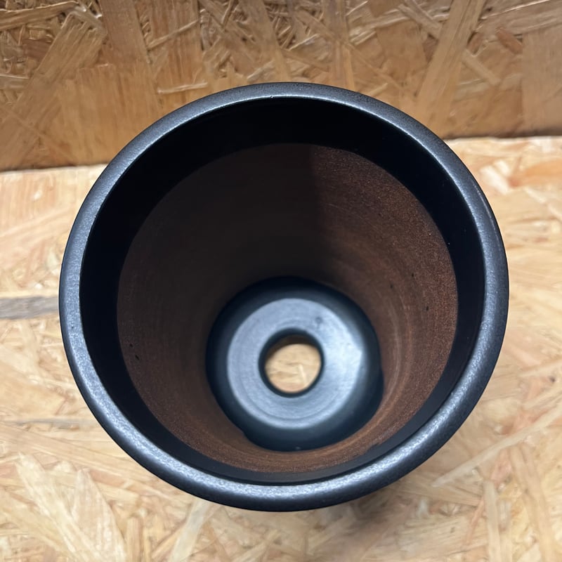 伝市鉢 深型 3.5号 艶消し黒 | GREEN LUCK