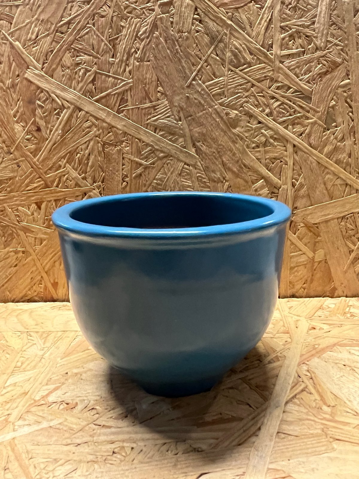 Y51 青い楕円形の水盤 コウヨウ造 常滑鉢 Houseki Y51 青い楕円形の