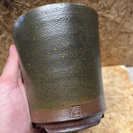 伝市鉢　穴窯　シャジン　3.5号