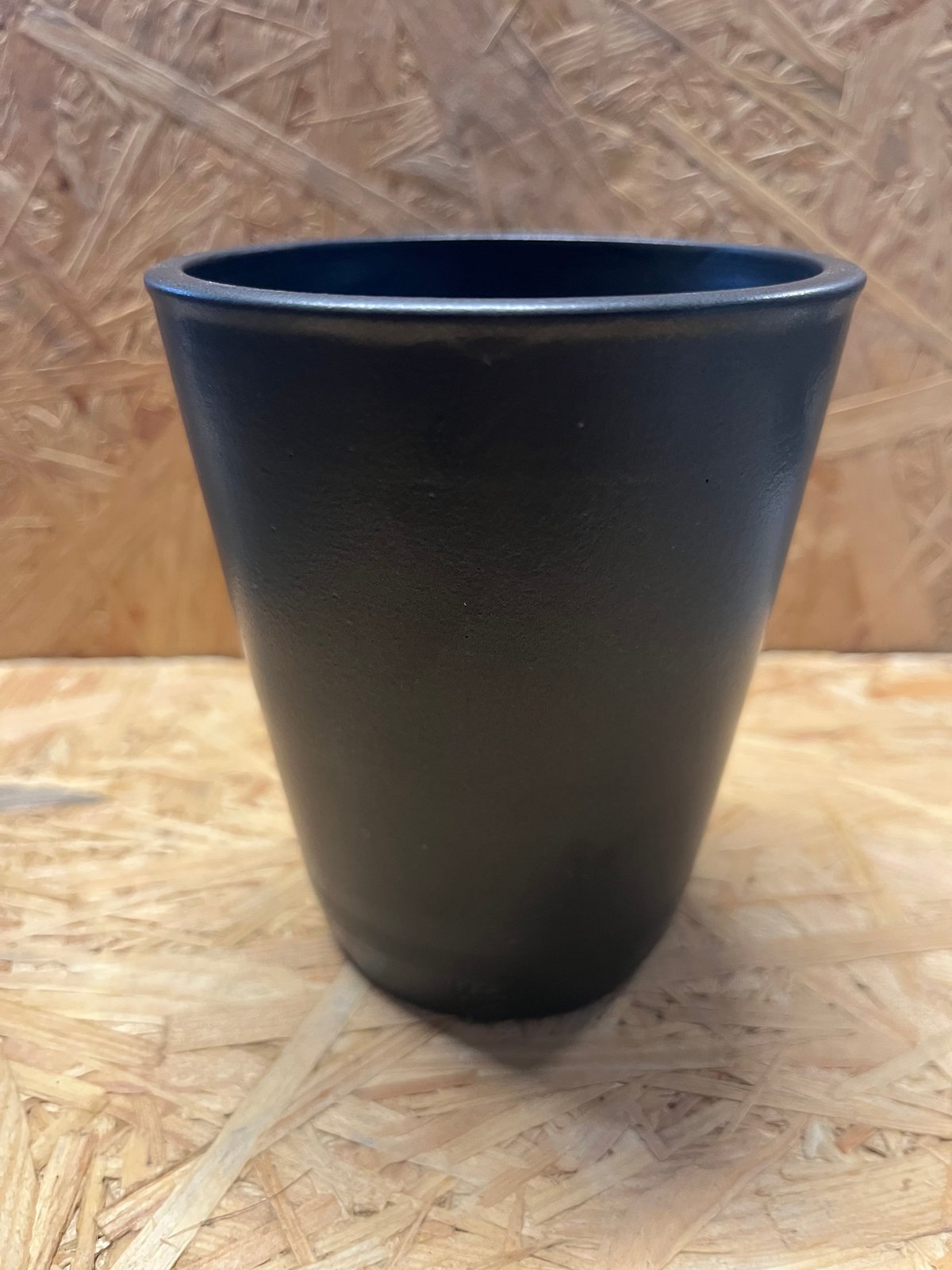 伝市鉢 深型 3.5号 艶消し黒 | GREEN LUCK