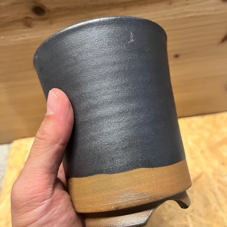 伝市鉢　穴窯　シャジン型　３.5号