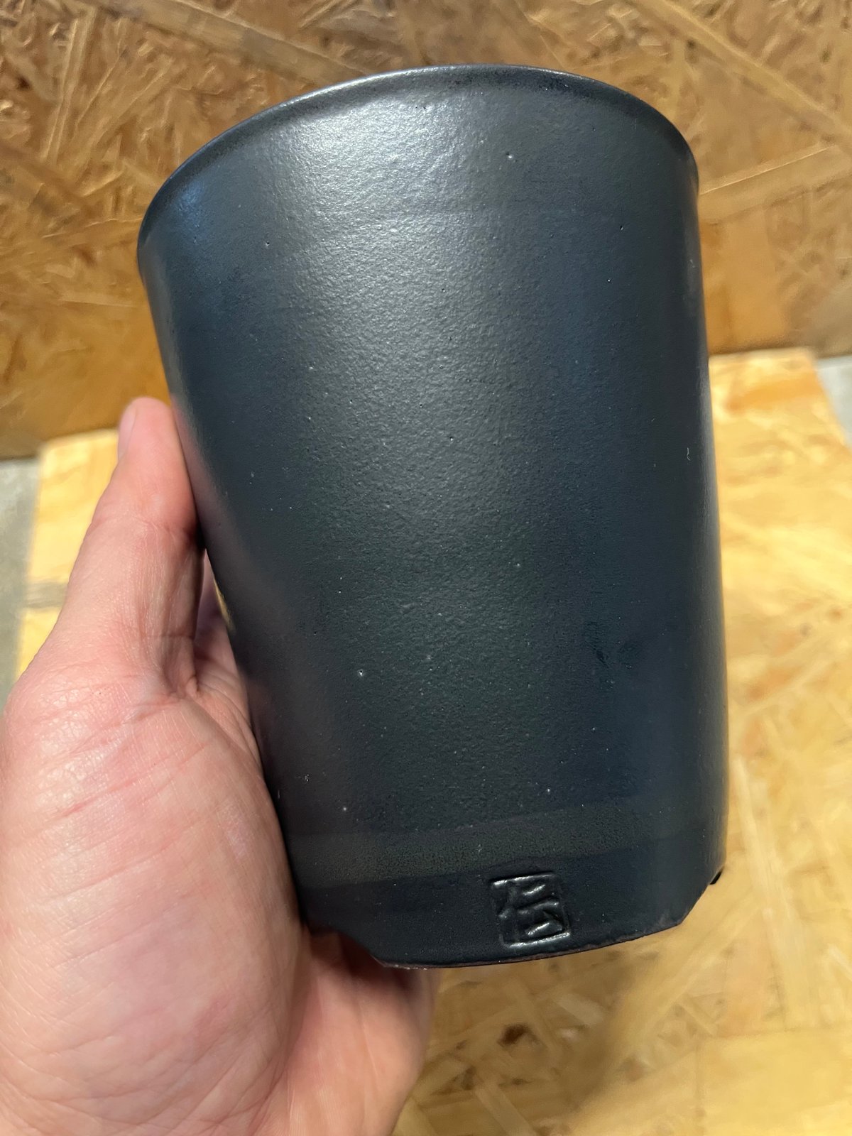 伝市鉢 深型 3.5号 艶消し黒 | GREEN LUCK