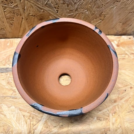 伝市鉢　コウロ型　２.5号　4号　飛ばし釉