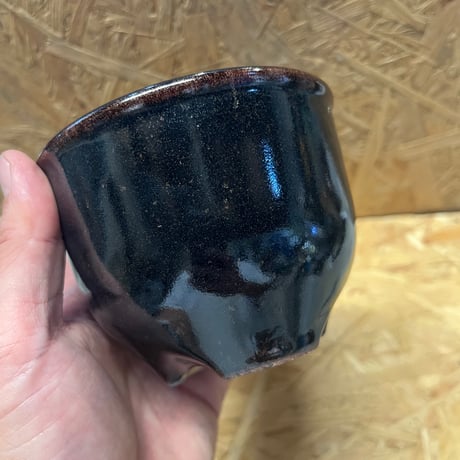 伝市鉢　コウロ型　3.5号　丹波黒