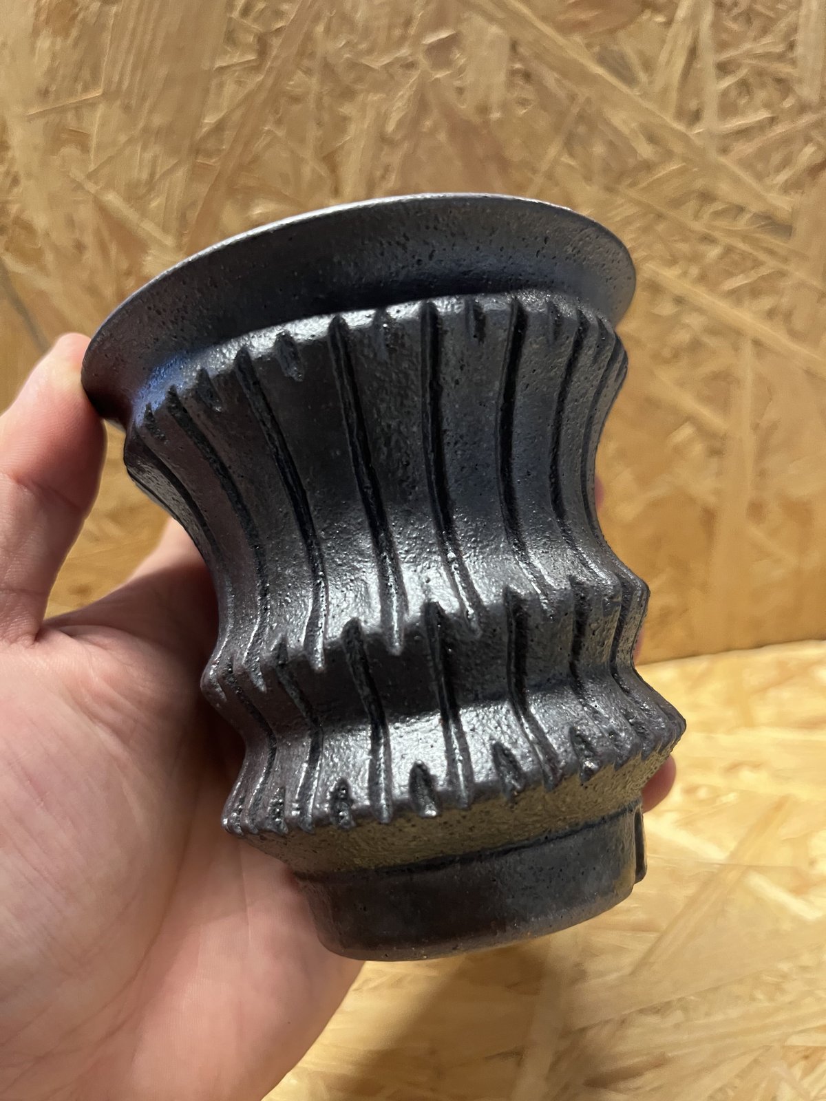 淡海陶芸研究所　植木鉢　3個セット 淡海陶芸研究所 植木鉢 泥彩彫鉢 （tribal） | GREEN LUCK