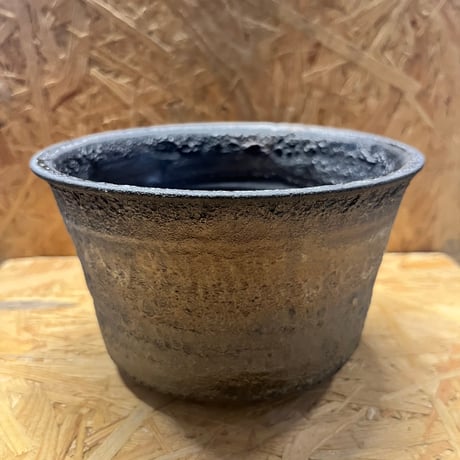 かみ山陶器 牛乳植物 陶器 鉢 植木鉢 セット売り 陶器鉢 植木鉢 5号高脚スリム 金彩 ブラック ゴールド 園芸鉢