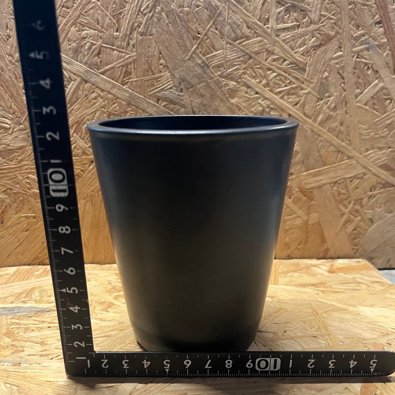 伝市鉢 深型 3.5号 艶消し黒 | GREEN LUCK