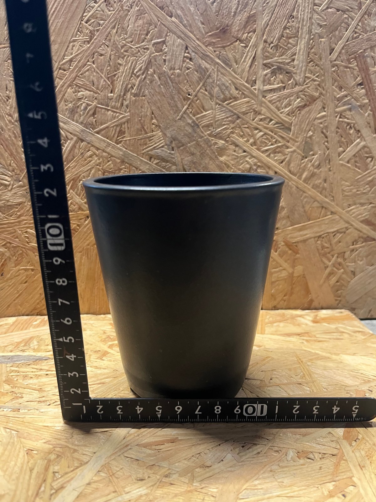 伝市鉢 深型 3.5号 艶消し黒 | GREEN LUCK